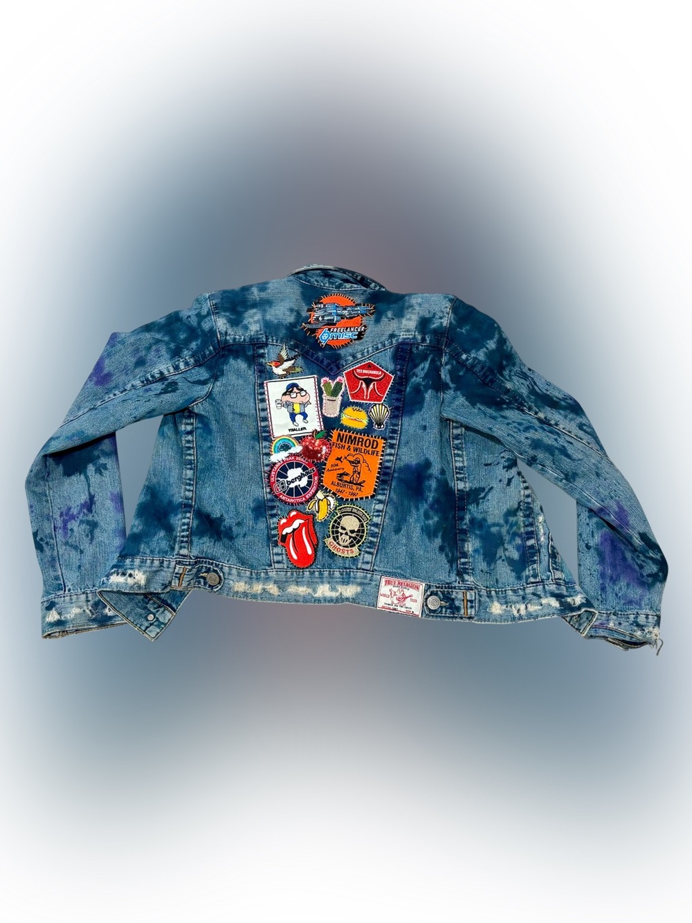 Vintage True Religion denim embellished jean jacket